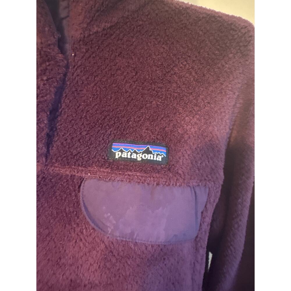 Burgundy Fleece Women's Patagonia Pullover Jacket Large - Picture 2 of 7